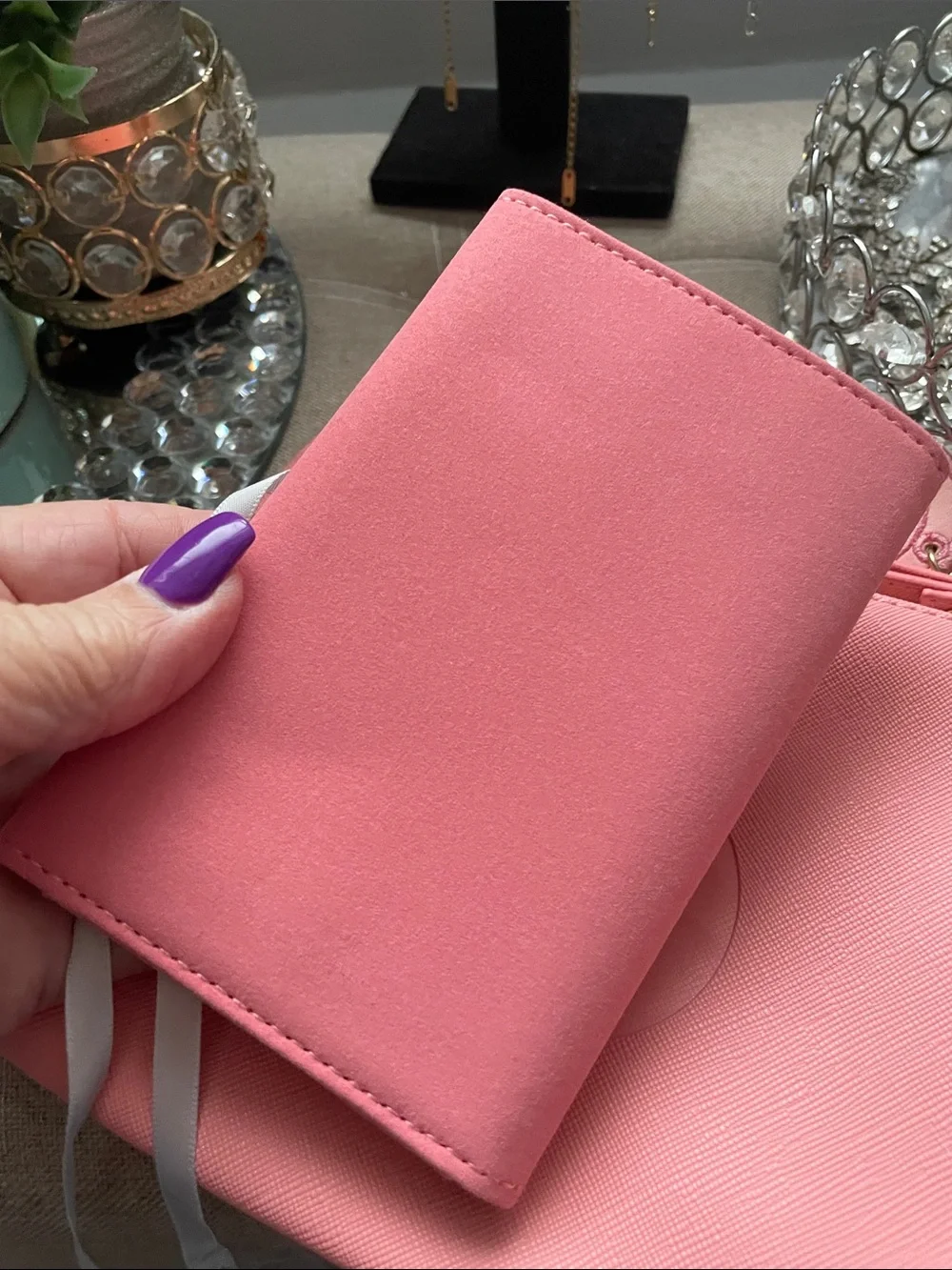 ✨💕Pandora Pink Embossed Zip Pouch - Women's Cosmetic Bag💕✨Jewelry Case NEW